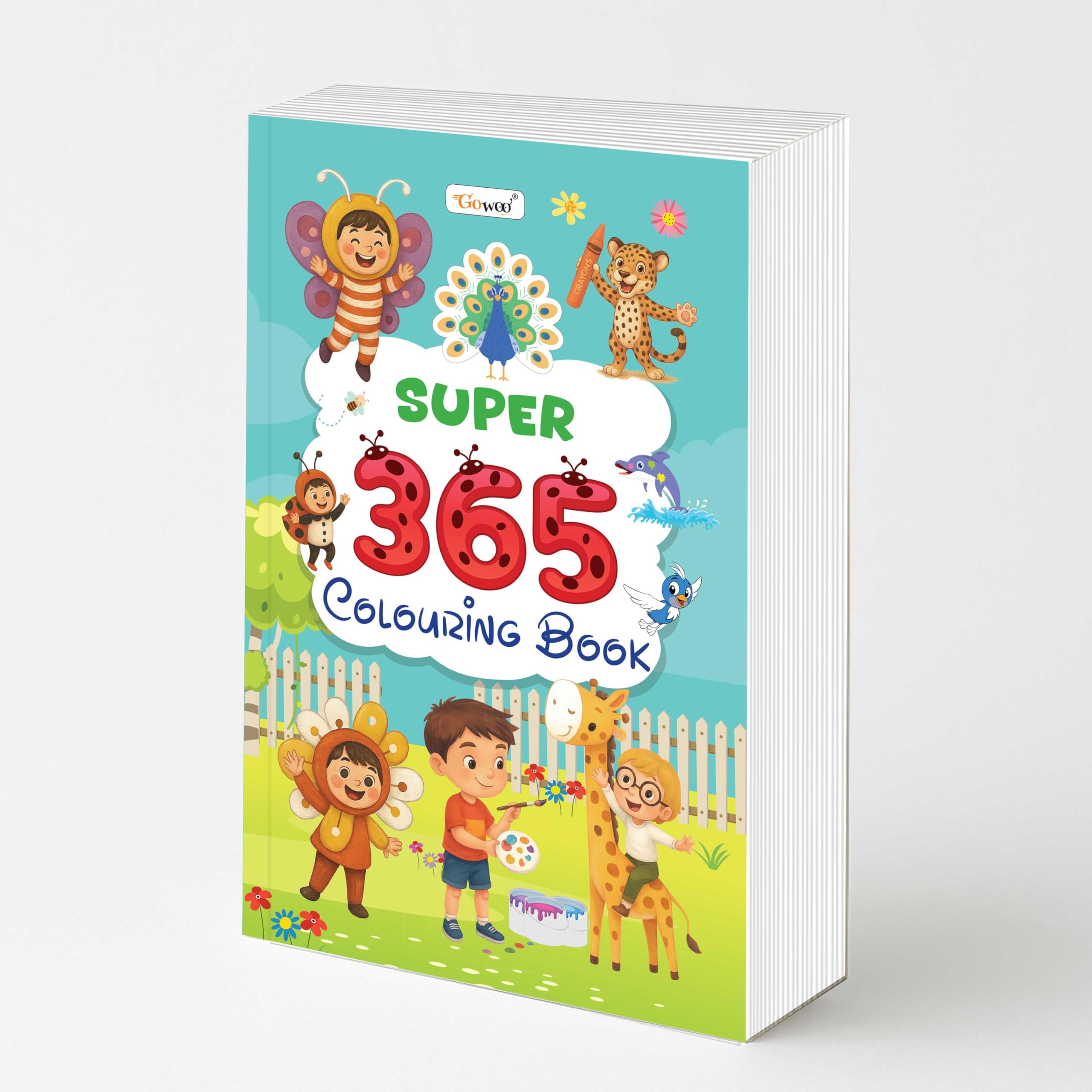 SUPER  365 Colouring Book : educational book for kids, colouring workbook for toddlers, preschoolers drawing and colouring boo