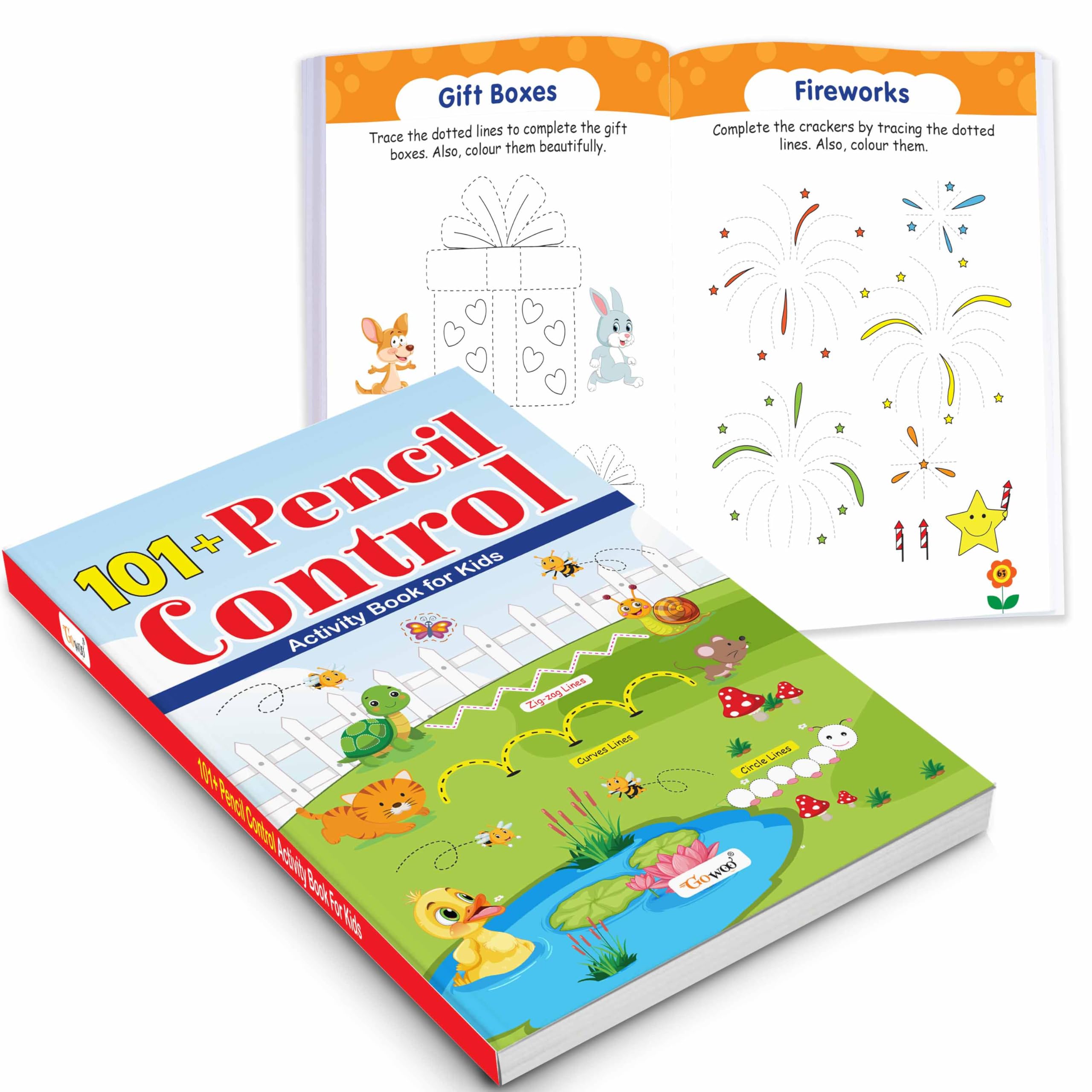 101+ Pencil Control Activity Book for Kids : PreWriting Practice with Fun, Children learning book, Ideal for Early Learners & P