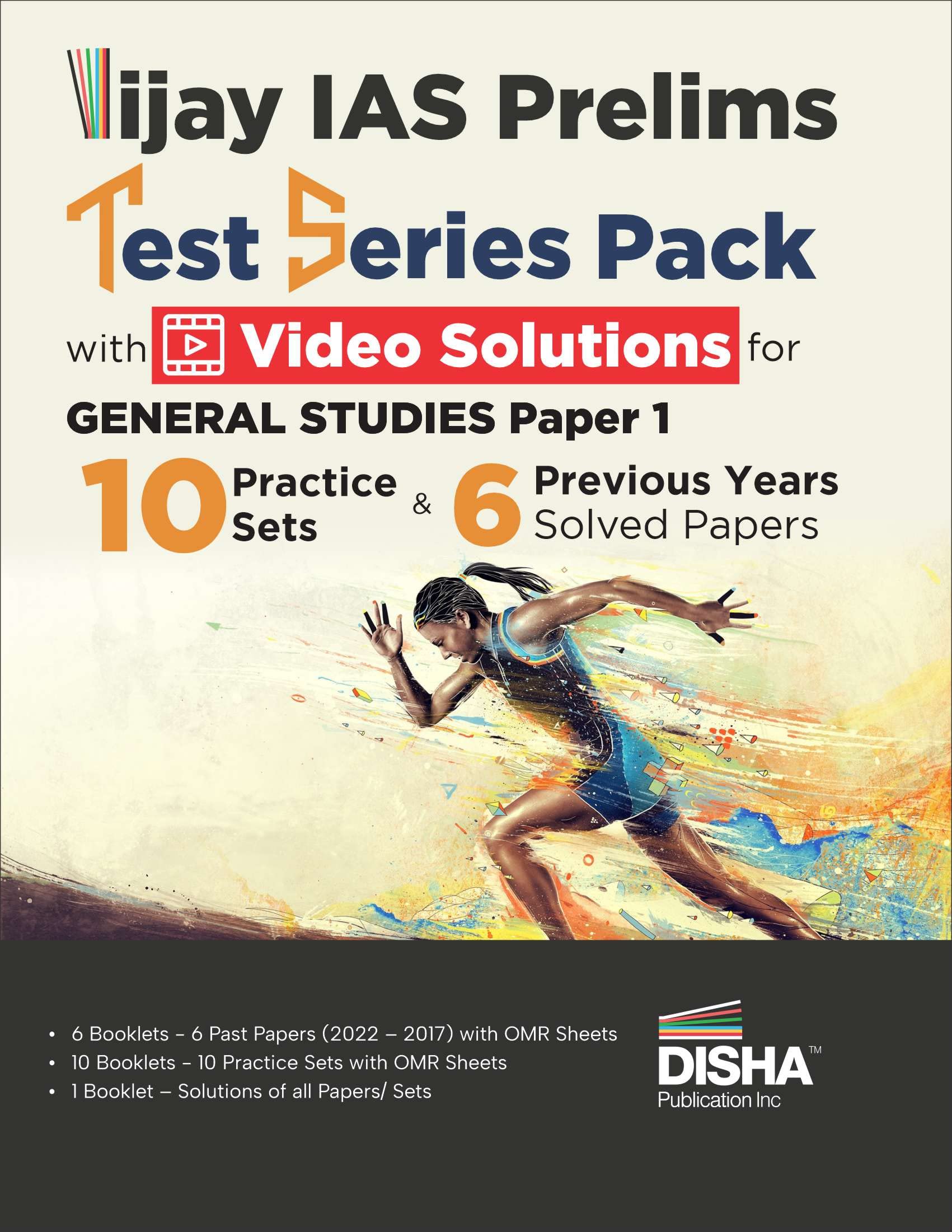 Disha Vijay Ias Prelims Test Series Pack With Video Solutions For General Studies Paper 1  10 Practice Sets & Previous 6 Years 