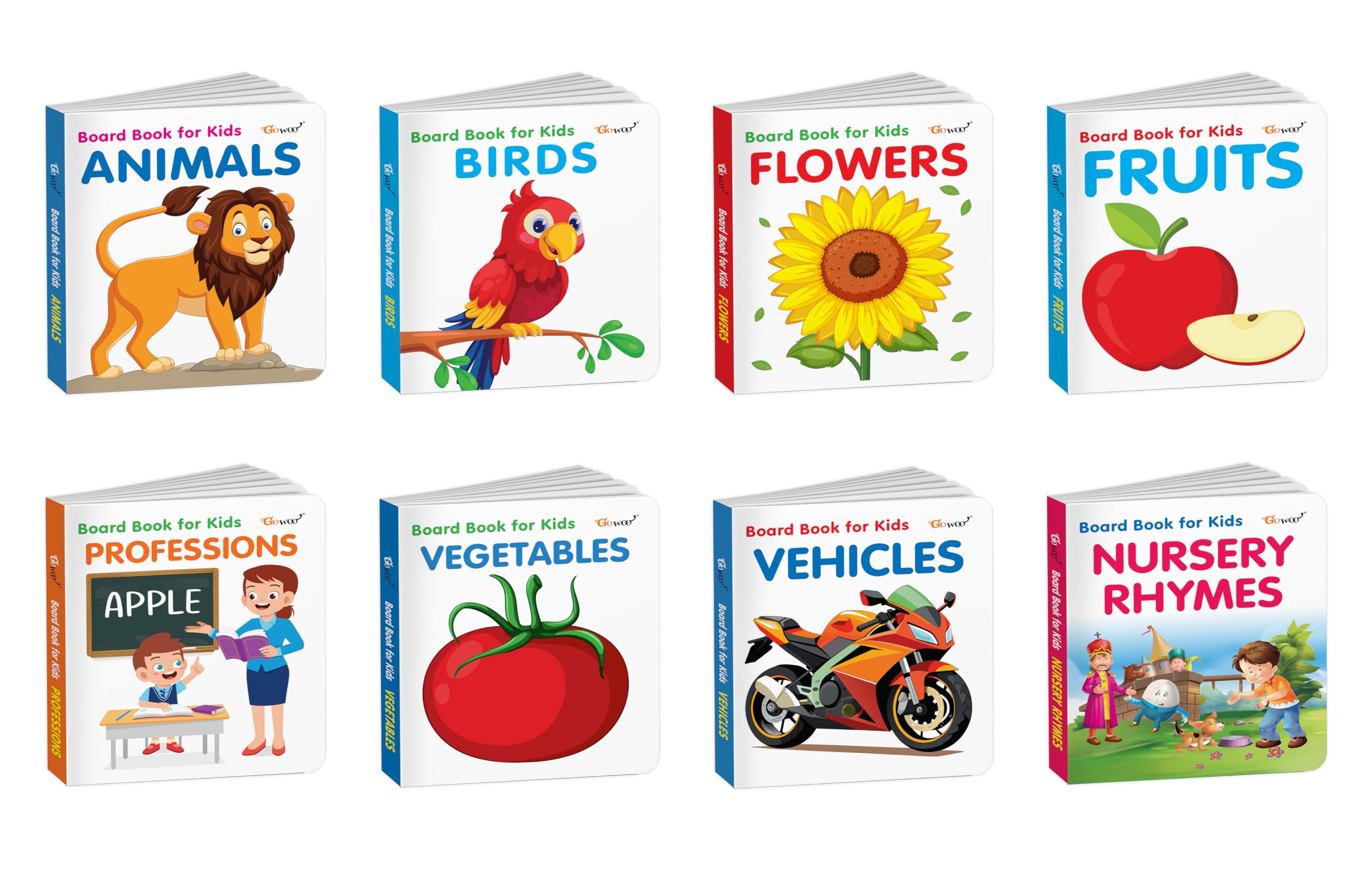 Animals, Birds, Flowers and more  Board Book for Kids : simple professions picture learning book for kindergarten, early anima