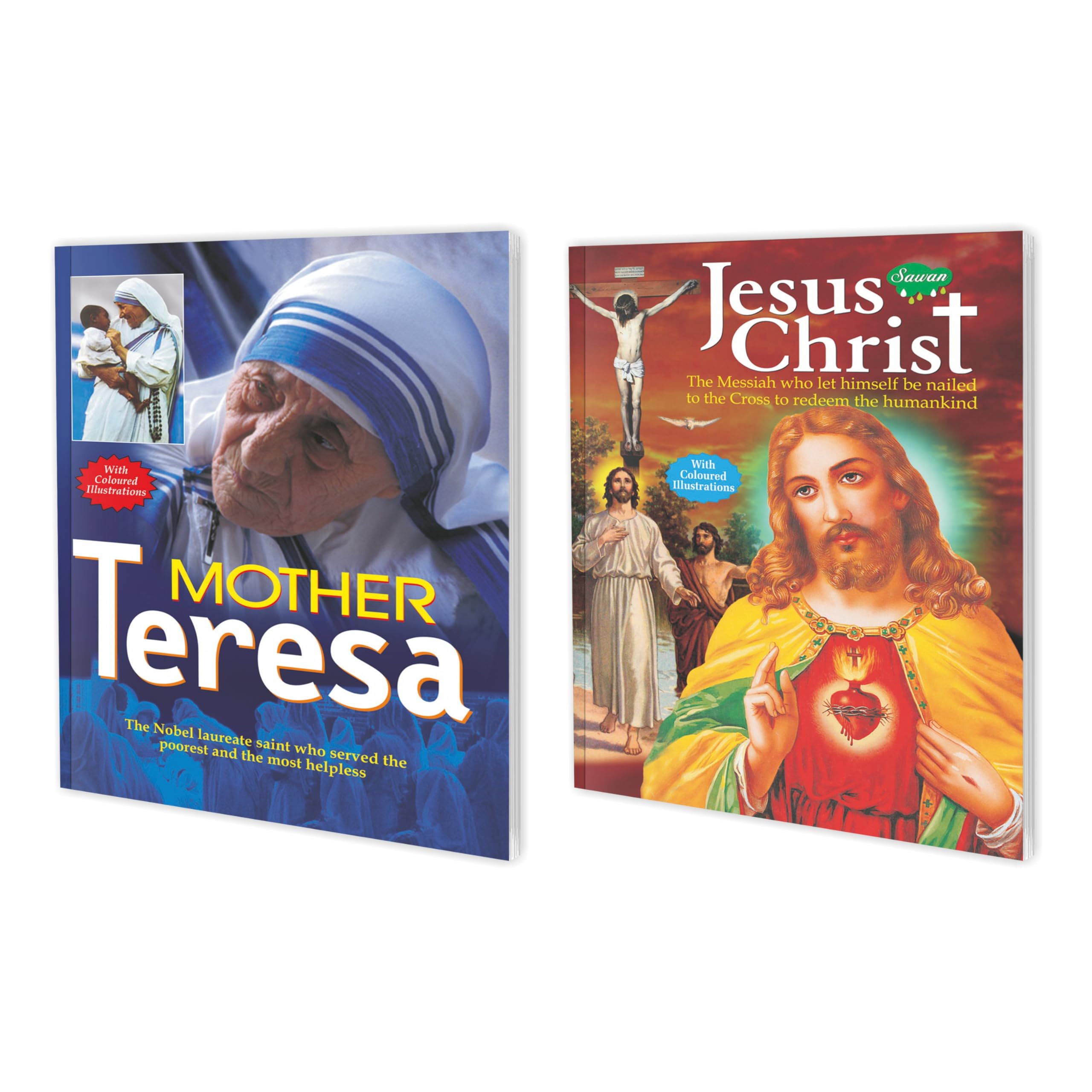 Set Of 2 Books | Children Story Books : Jesus Christ And Mother Teresa