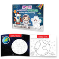 Space Numbered Sticker Activity and Colouring Book for Age 3+ Kids : preschool space activity book, colourful rocket sticker bo