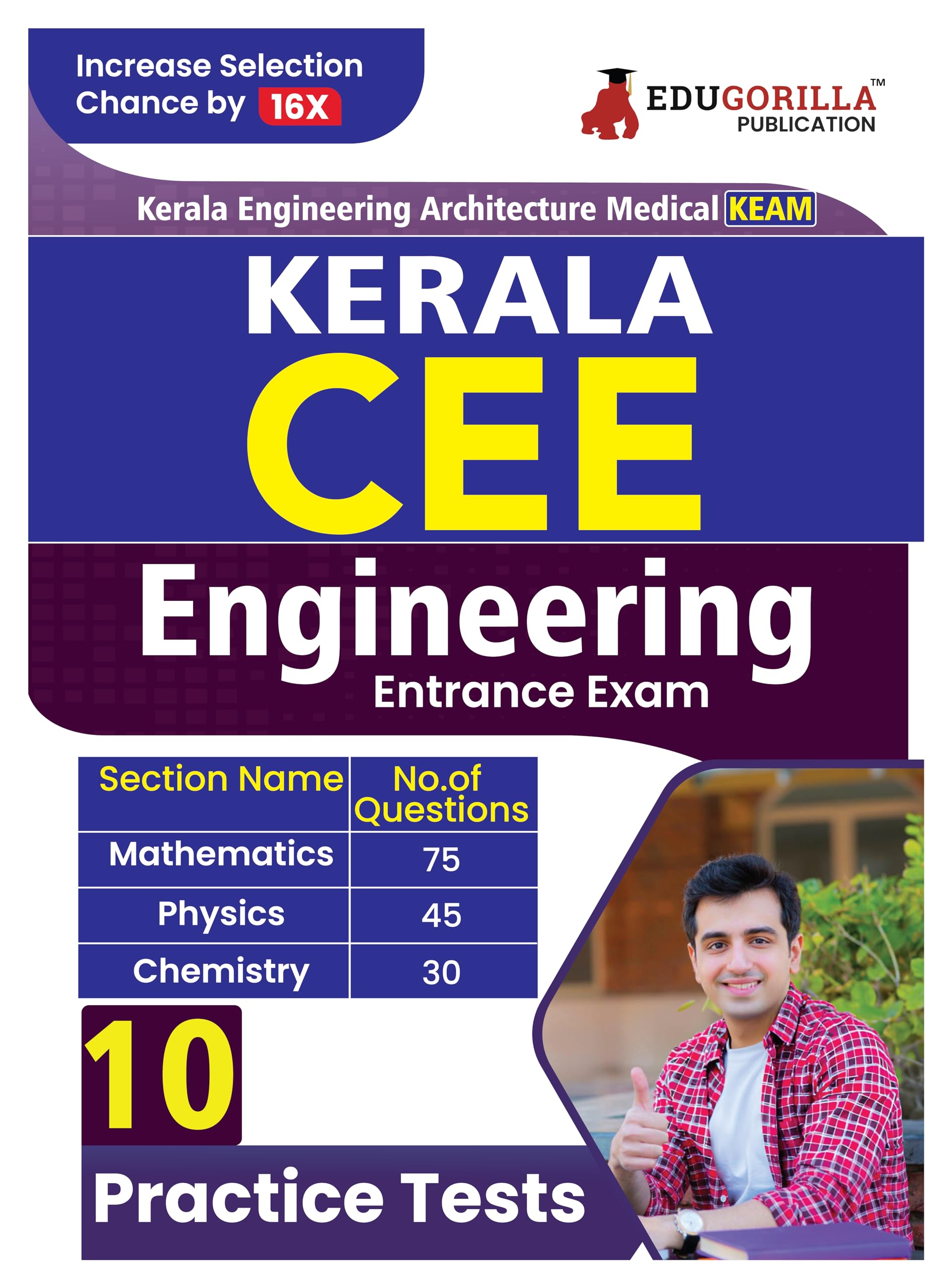 Kerala Cee 2024 : Engineering Entrance Exam | Keam  Kerala Engineering Architecture Medical | 10 Solved Practice Tests (1500 Mc