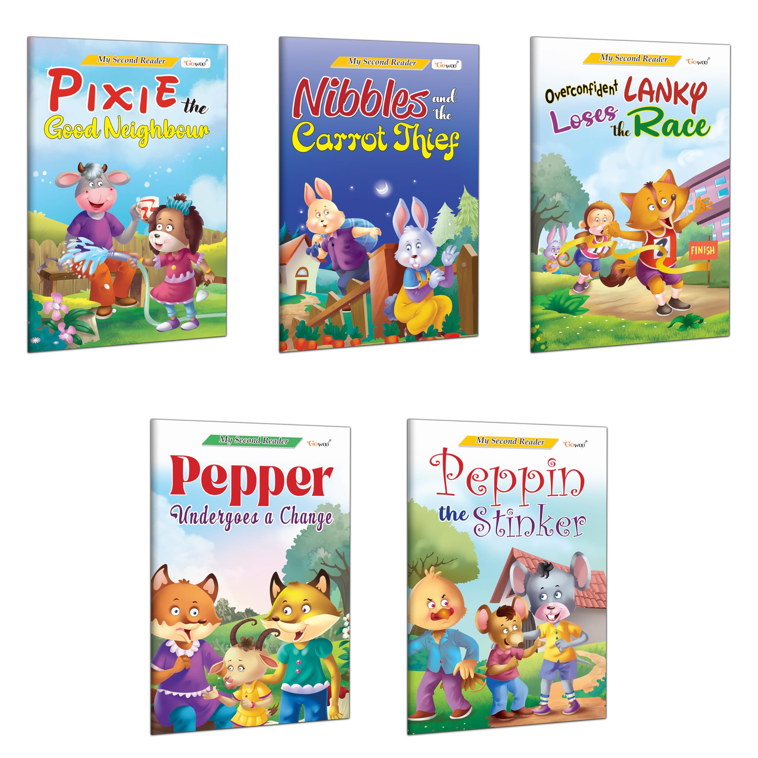 Second Reader Tales : Nibbles and the Carrot Thief, Overconfident Lanky Loses the Race, Pepper Undergoes a Change and more  Kid