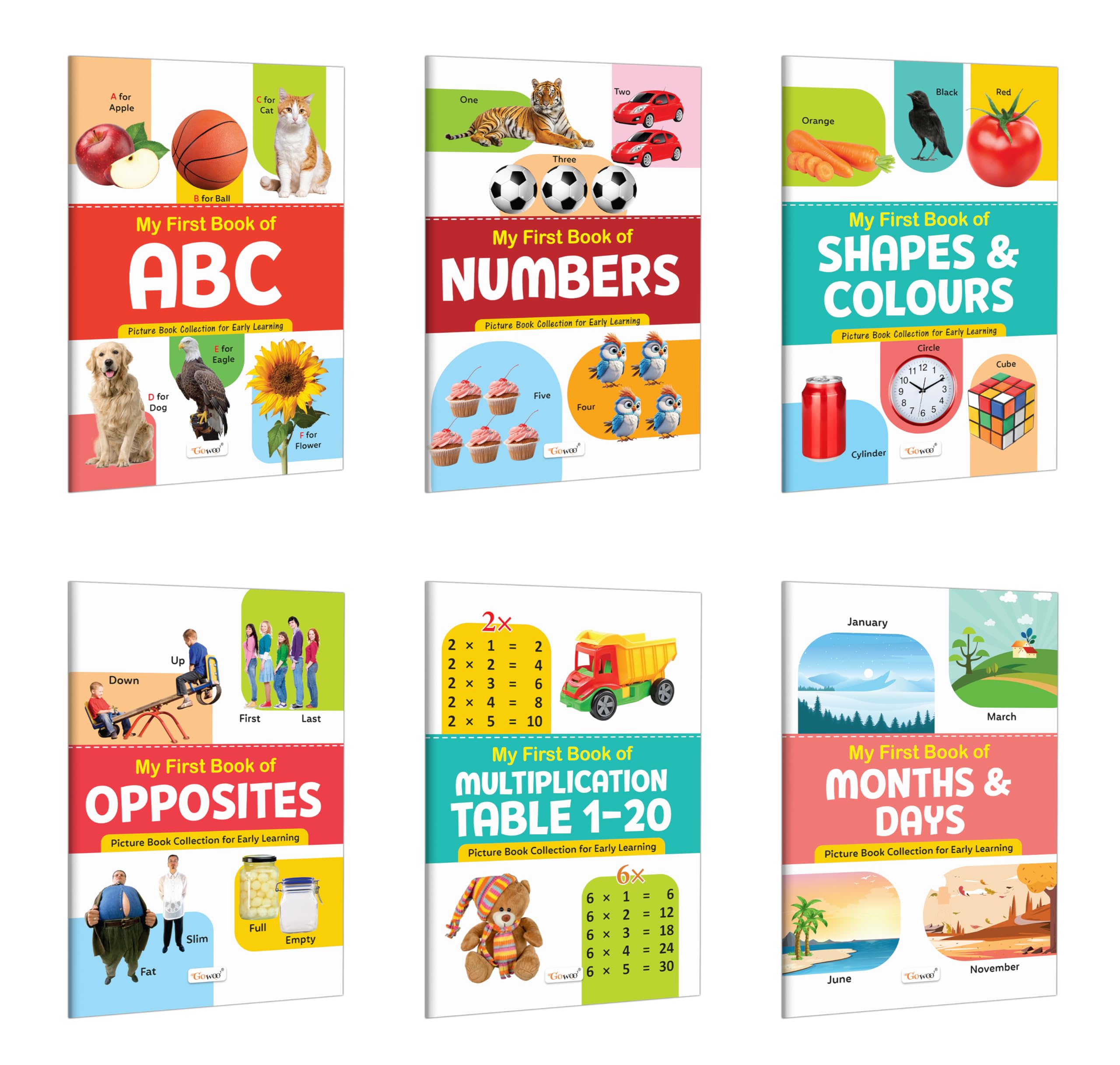 My First Book of ABC, Numbers, Shapes & Colours and more : Toddler Educational Book, Kids First Learning Book, early learning b