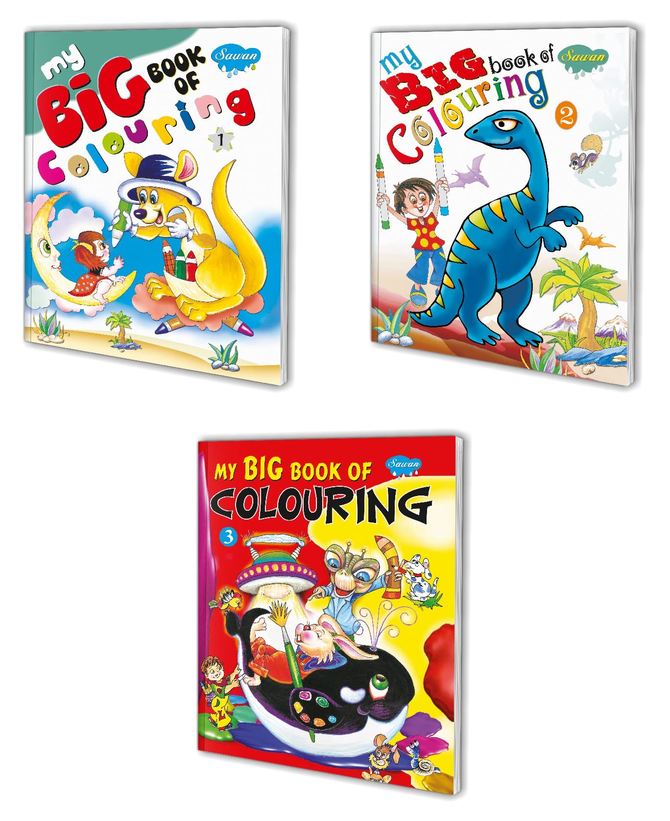 Sawan My Big Book Of Colouring 1, 2 And Pack Of 3 Books