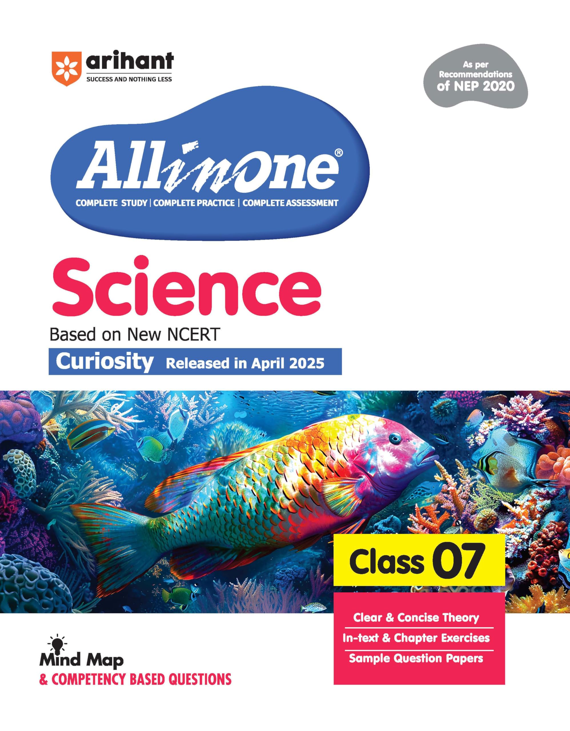 Arihant All In One Science Class 7 For Cbse Exam 202526| Latest NcertBased Book | Full Syllabus Coverage With Chapterwise Theo
