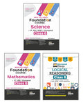 Disha Combo (3 Books) New Syllabus Foundation Course In Science, Mathematics & Logical Reasoning Class 6 For Jee/ Neet/ Olympiad