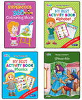 Supercool 365 Colouring Book+My Best Activity BookAlphabet+My Best Activity BookPhonics+Pinocchio
