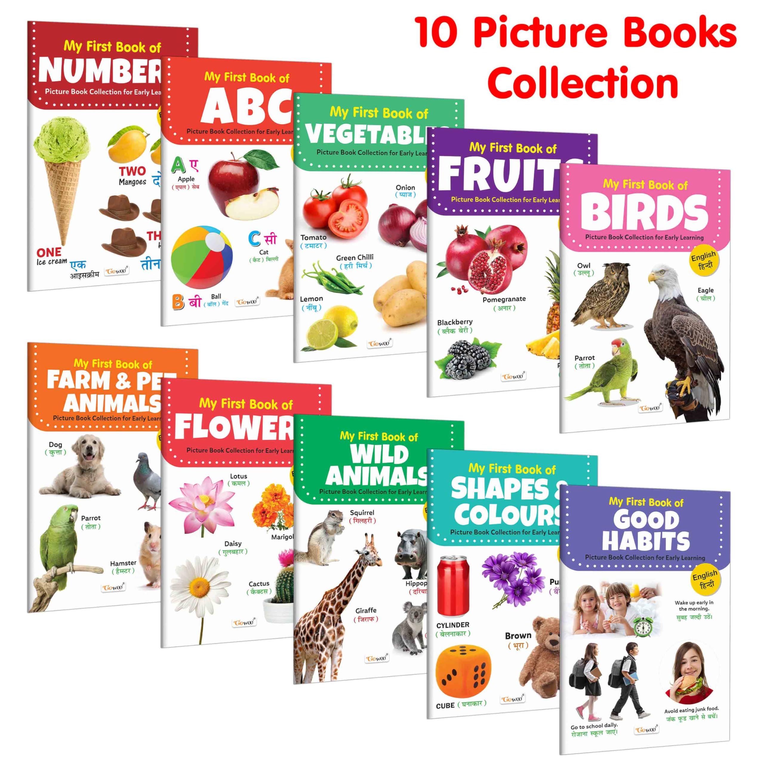 My First (EngHindi) Picture Book Collection For Early Learning : Learning book for kids, Educational picture books for toddlers
