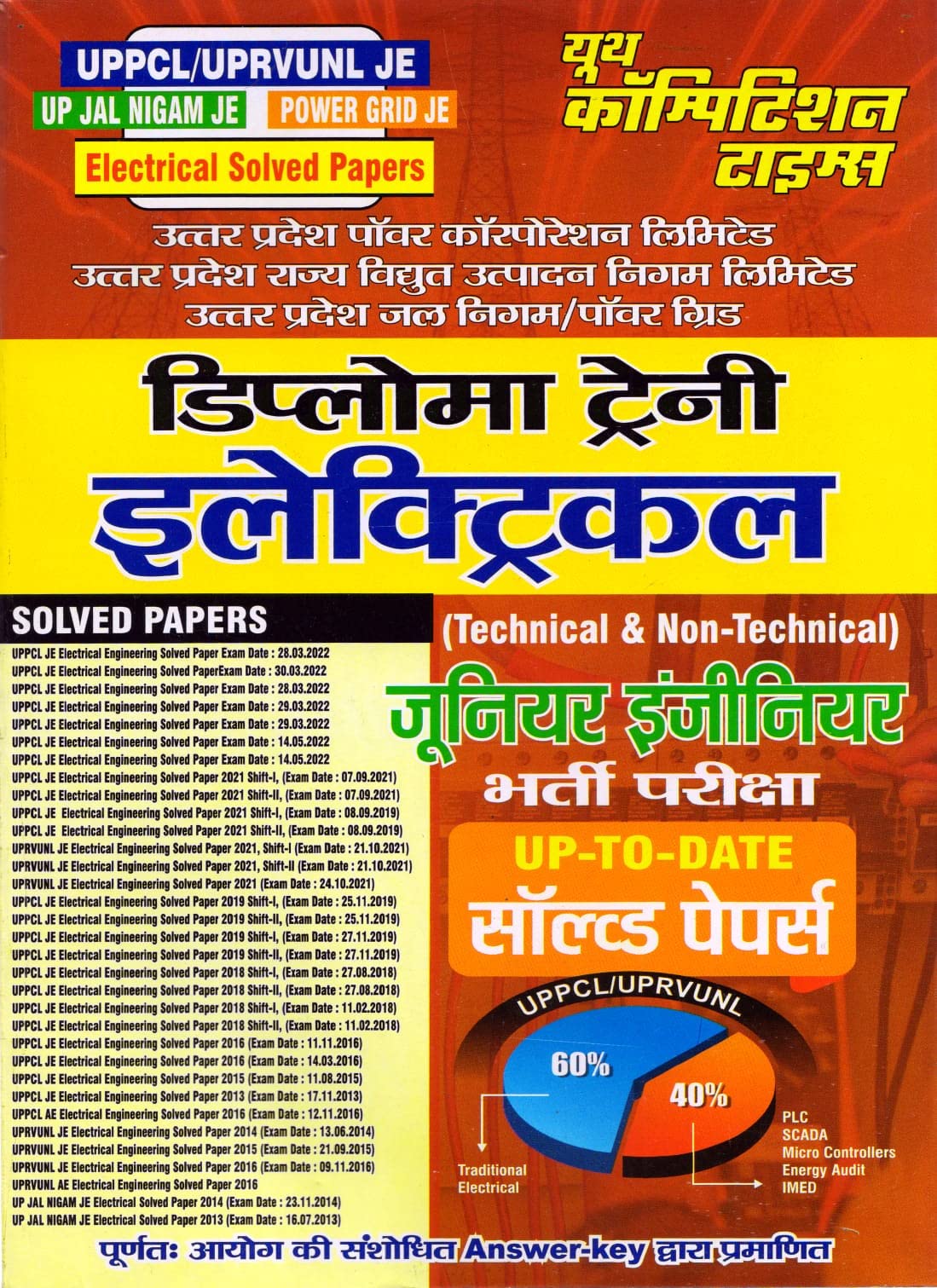 UPPCL/UPRVUNL/UP Jal NIGAM /Power Grid JE Diploma Trainee Electrical Solved Papers (Tech & NonTech) (Paperback, Hindi, yct)