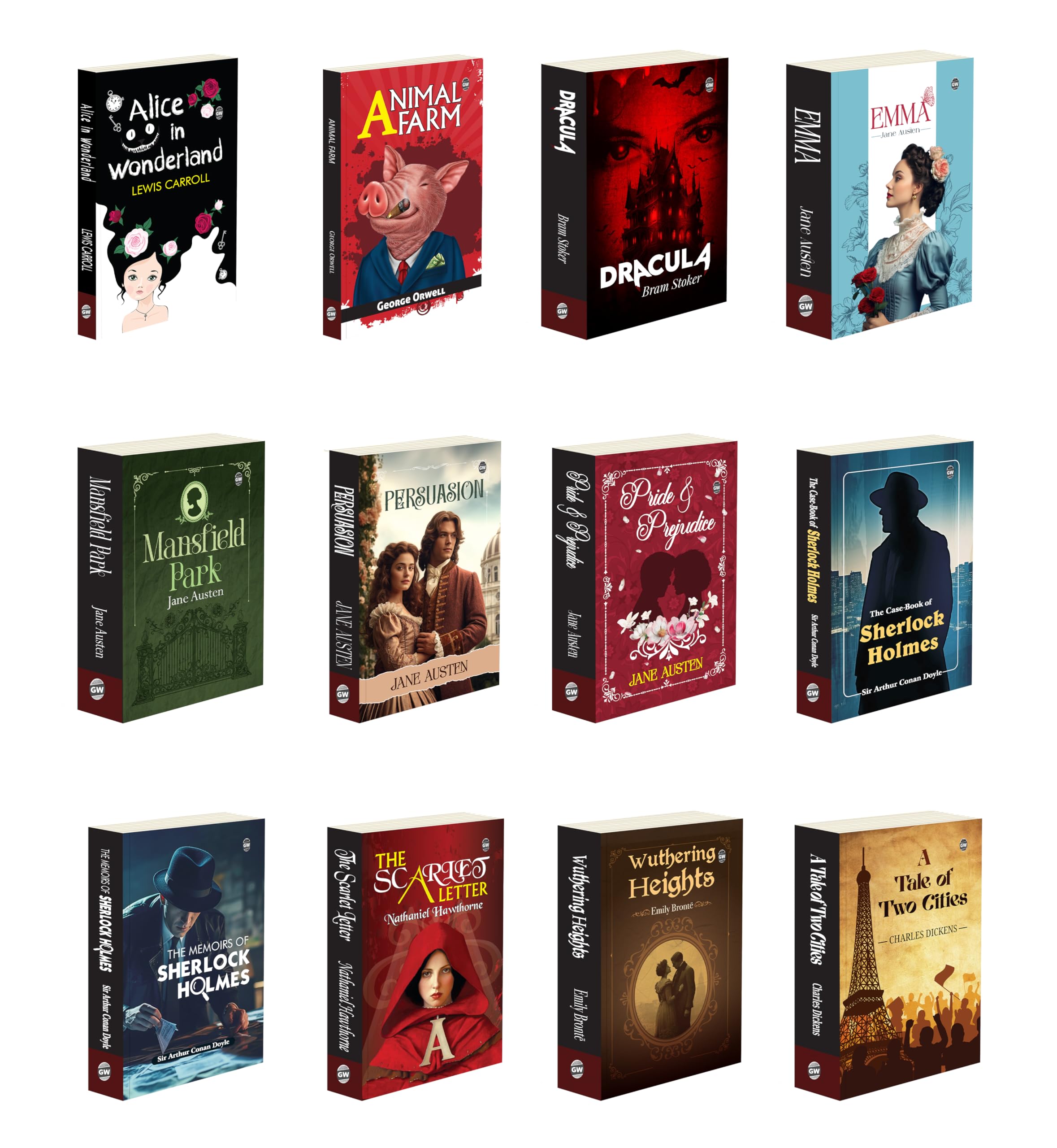 The Case Book of Sherlock Holmes, Animal Farm, Mansfield Park and more : Jane Austen Classics Collection, iconic world literatu