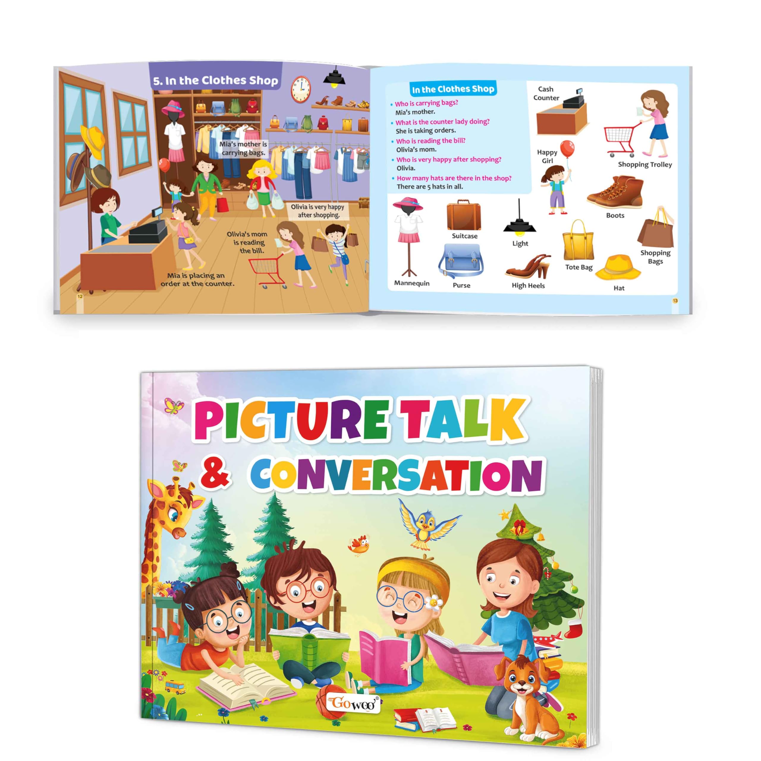 Picture Talk & Conversation: Kids Activity Book  picture based oral learning book, early speech development activity book, ima