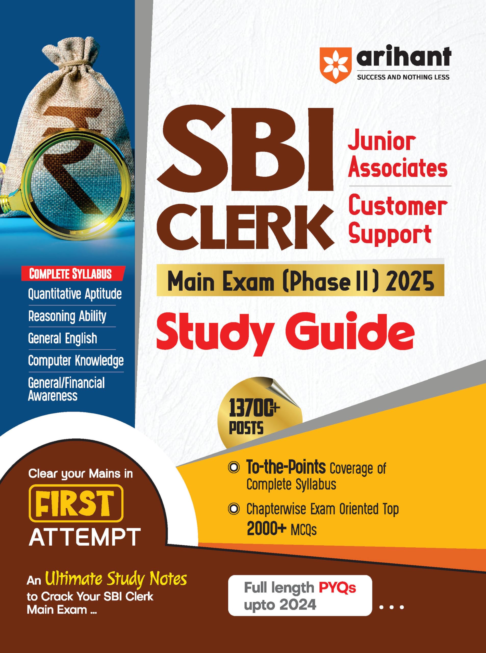 SBI Clerk Junior Associates Customer Support Main Exam (Phase II ) 2025 Study Guide