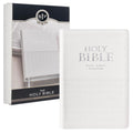 KJV Holy Bible, Standard Size Faux Leather Red Letter Edition Thumb Index & Ribbon Marker, King James Version, White (KJV Deluxe