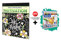 Motivation  Adult Colouring Book with 12 Colour Pencils + 1 Sharpner : Adults Coloring book, Mindful Coloring Art, Relaxing Art
