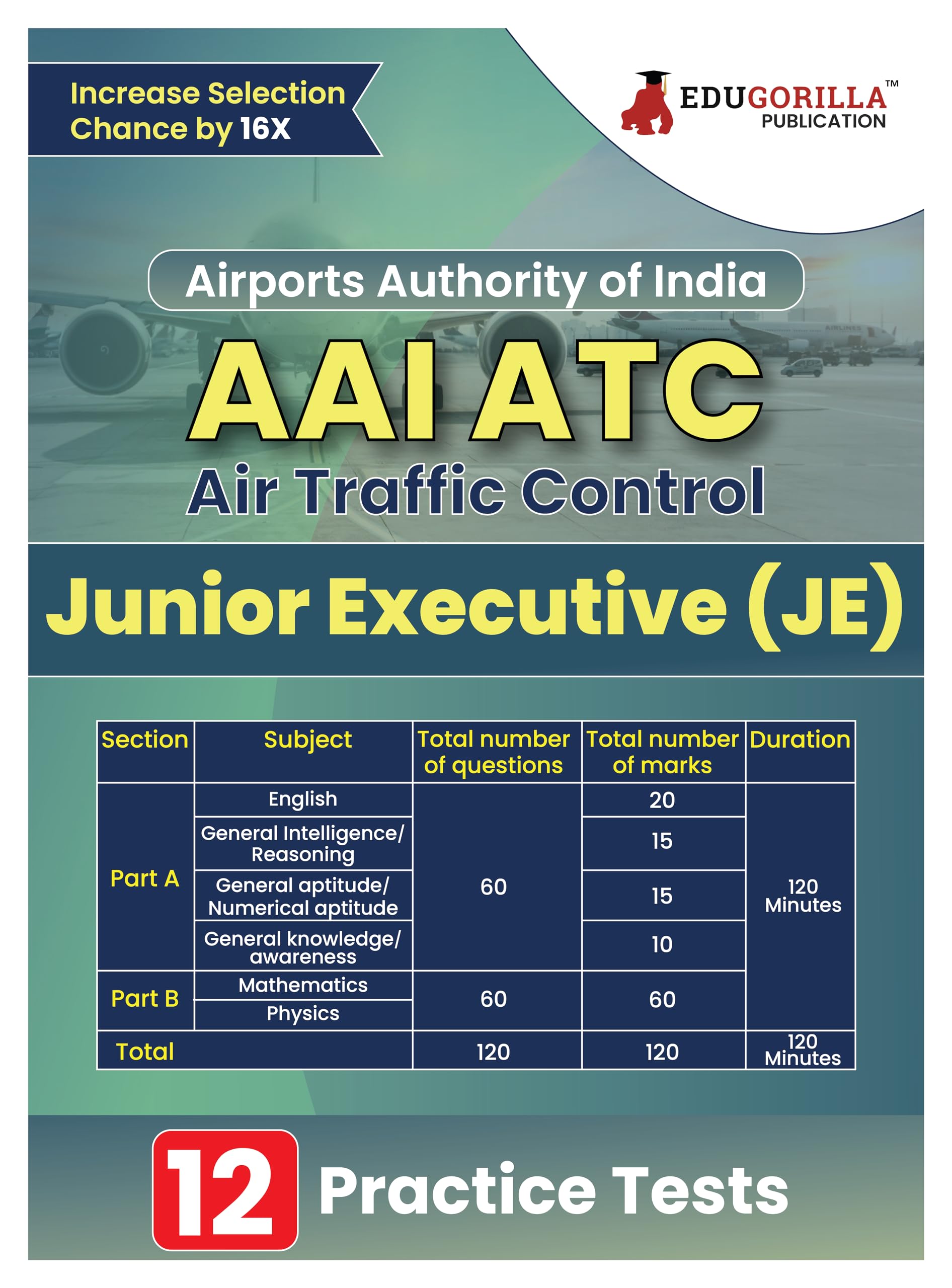 Aai Atc : Junior Executive (Je) Exam Book 2024 (English Edition) | Airport Authority Of India : Air Traffic Control | 12 Practic