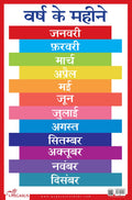 Varsh Ke Mahine Hindi Months  Thick Laminated Primary Chart