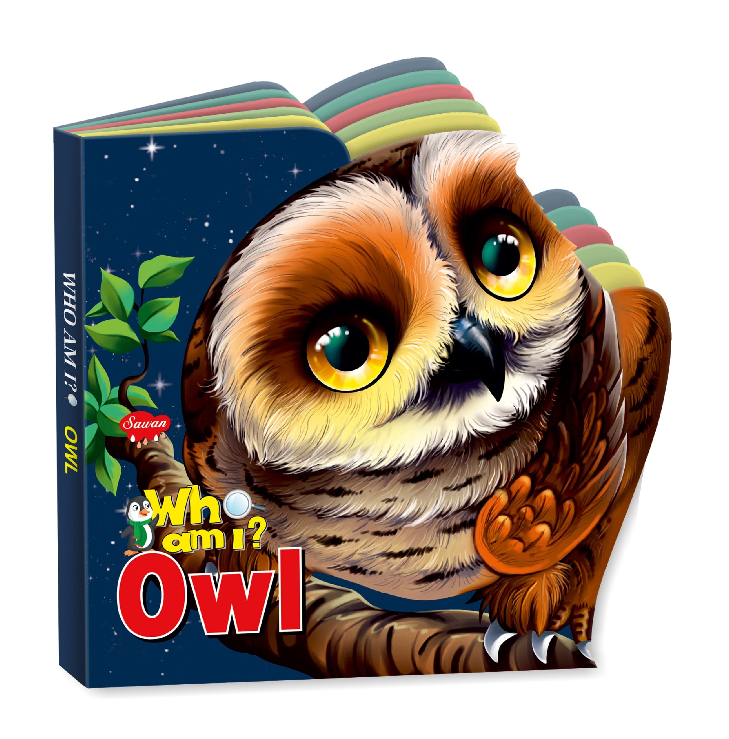 Sawan Presents Who Am I Owl | DieCut Shape BoardBook