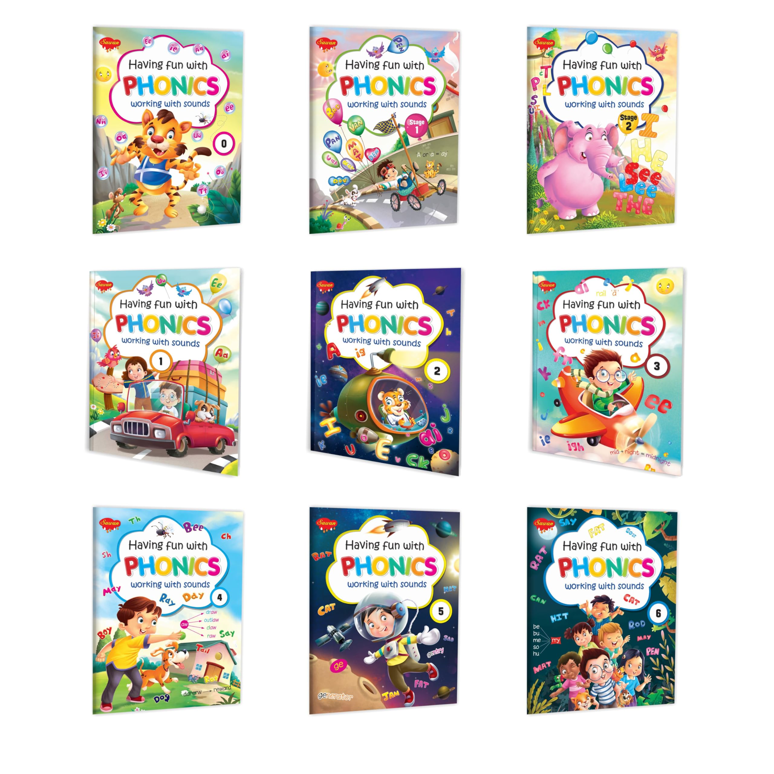Having Fun With Phonics Series Complete Combo | Pack Of 9 Educational Books