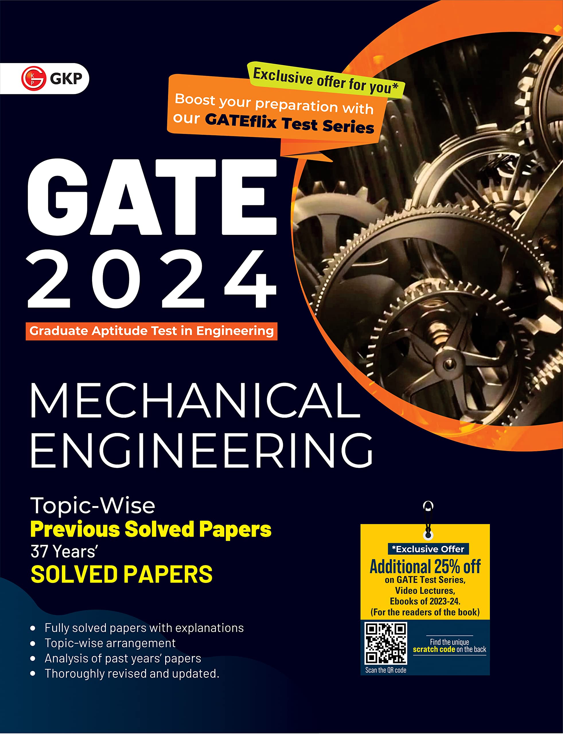 Gate 2024 : Mechanical Engineering  37 Years TopicWise Previous Solved Papers By Gkp