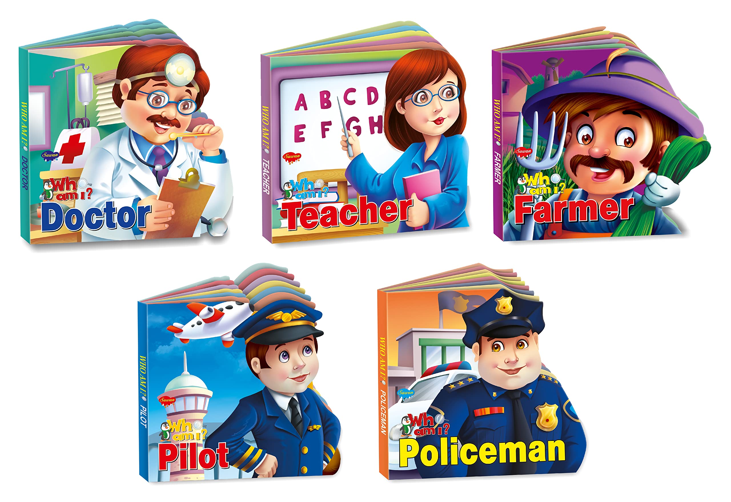 I Want To Be Series For Kids | Pack Of 5 Books (V3) | Super Jumbo Combo For Collecters And Library Cut Out Die Cut Shape Learnin