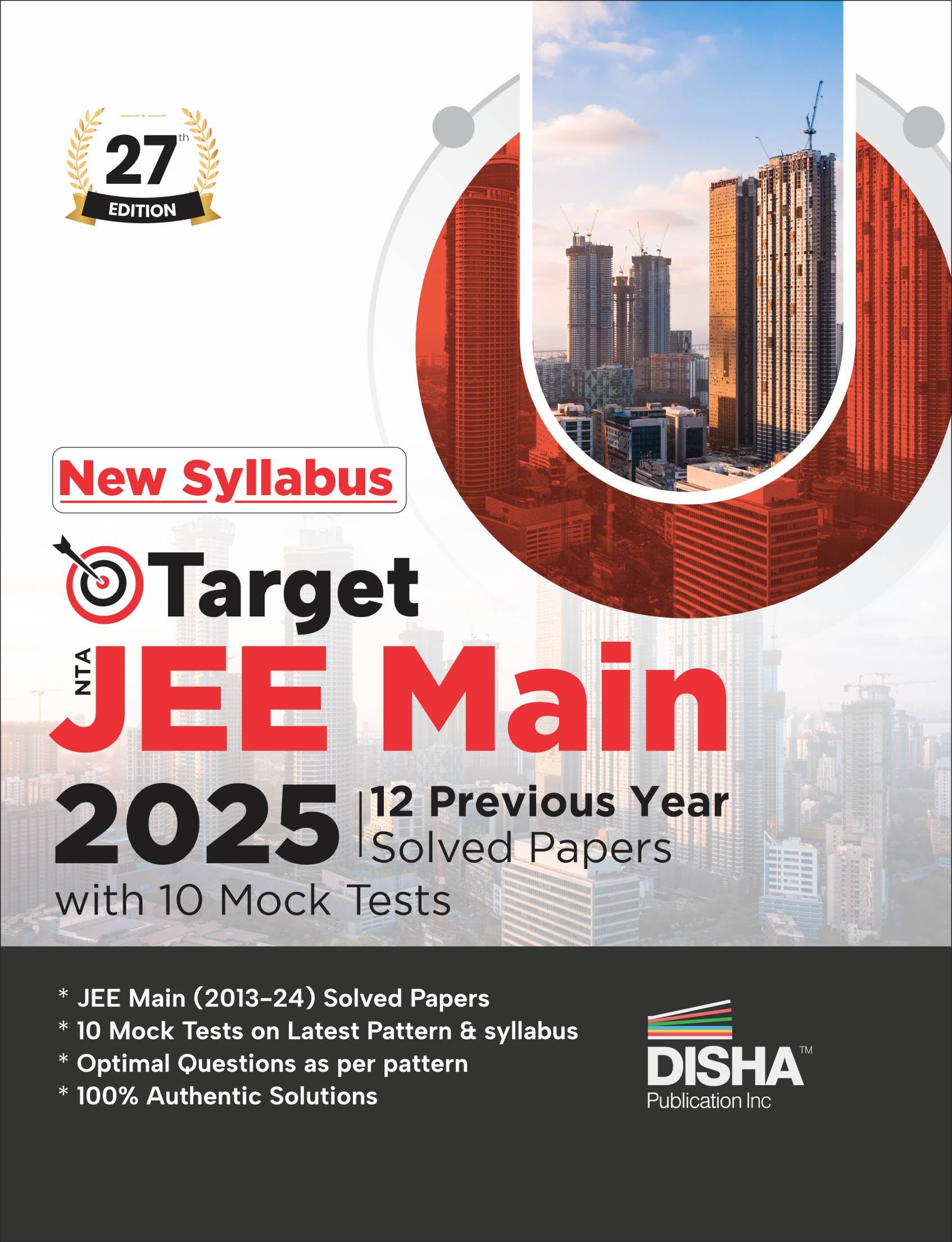 New Syllabus Target Nta Jee Main 2025  12 Previous YearWise Solved Papers With 10 Mock Tests 27Th Edition | Physics, Chemistry