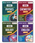 Cbse Class Xii Science Stream (Pcb) Combo Notes  Physics, Chemistry, Biology, English | Set Of 4 Guide Books In English | Compl