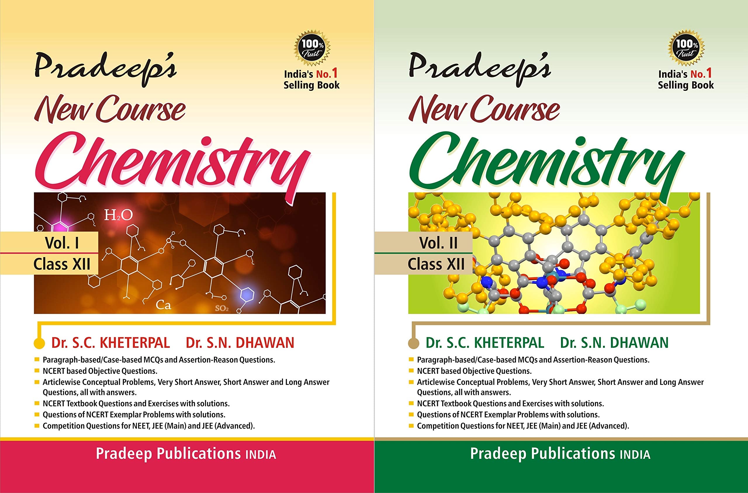 Pradeeps New Course Chemistry for Class 12 (Vol. 1 & 2) Examination 202122