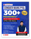 UPSC Conquer Mains PYQs 300+ Handwritten Notes Model Answers Book for UPSC CSE & State PSC Main Exam 2026 | 10 Year Exams PYQ GS