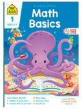 School Zone Math Basics 1 Workbook: 64 Pages, 1st Grade, Numbers 1100, Identifying Numbers, Skip Counting, Ages 67 (I Know It!