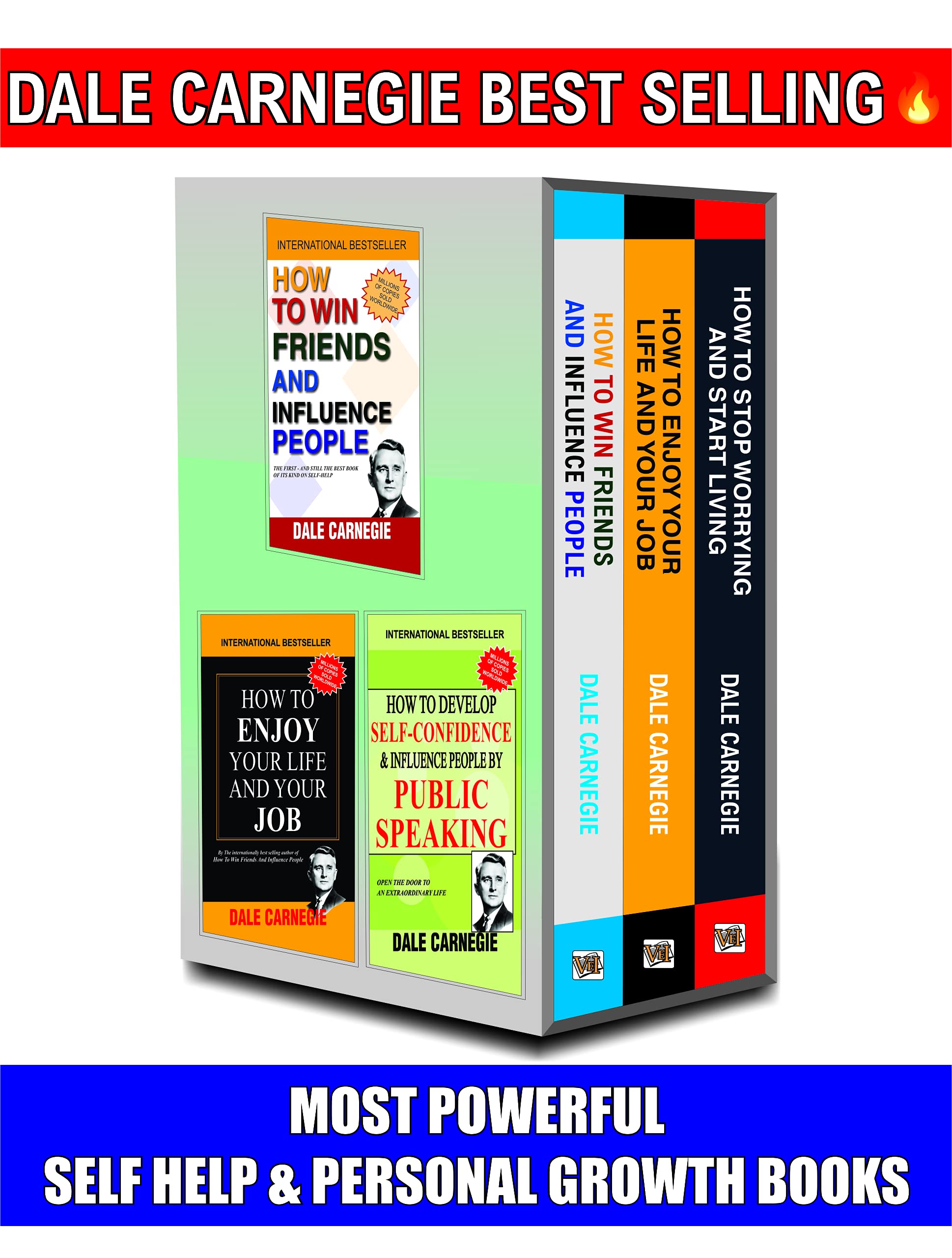 Dale Carnegie Books In English, 3 Best Selling Self Help & Personal Growth Books Set, How To Win Friends And Influence People, E