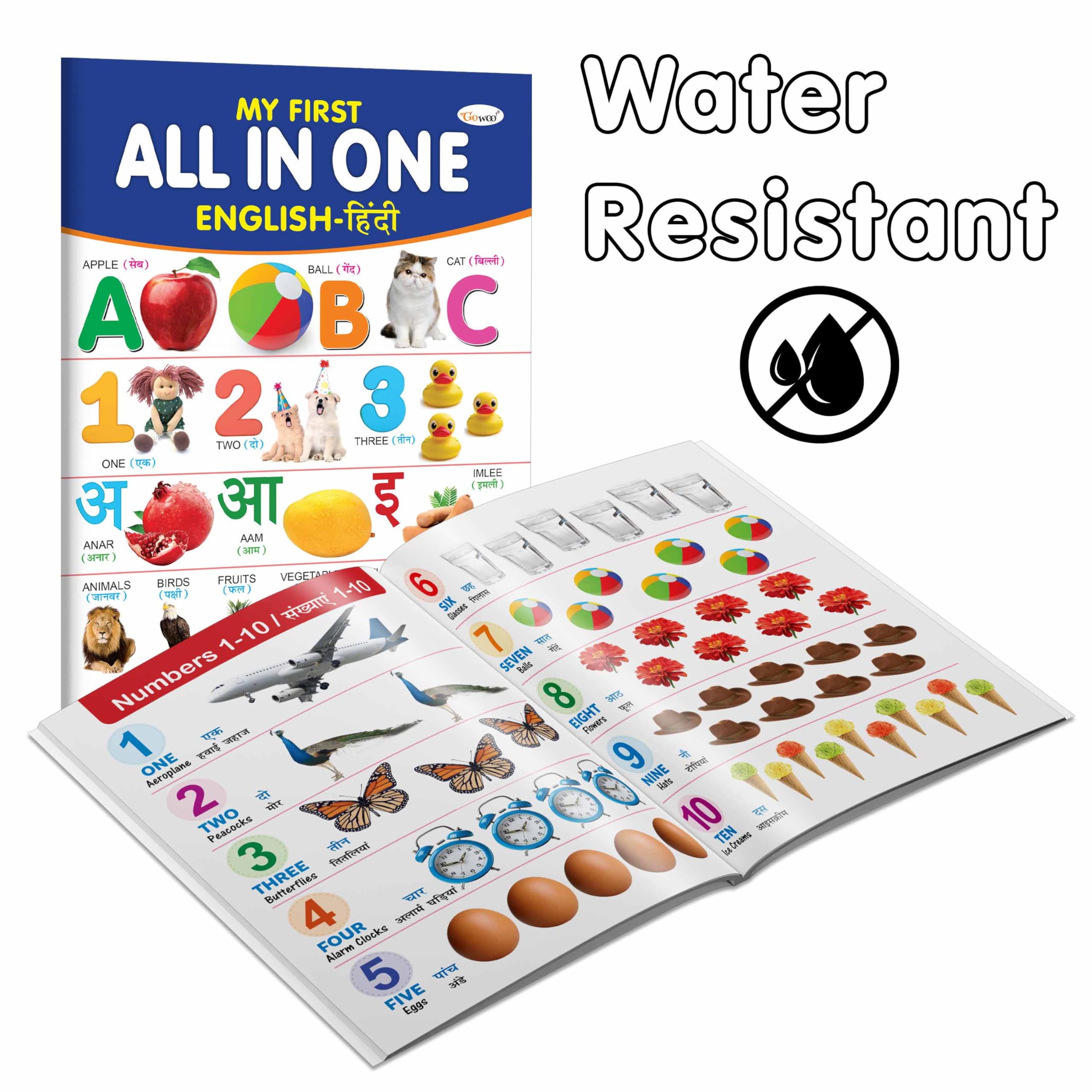 My First All in One (EnglishHindi) Can be Wiped Clean : All in one preschool educational book, Toddler wipe clean learning boo