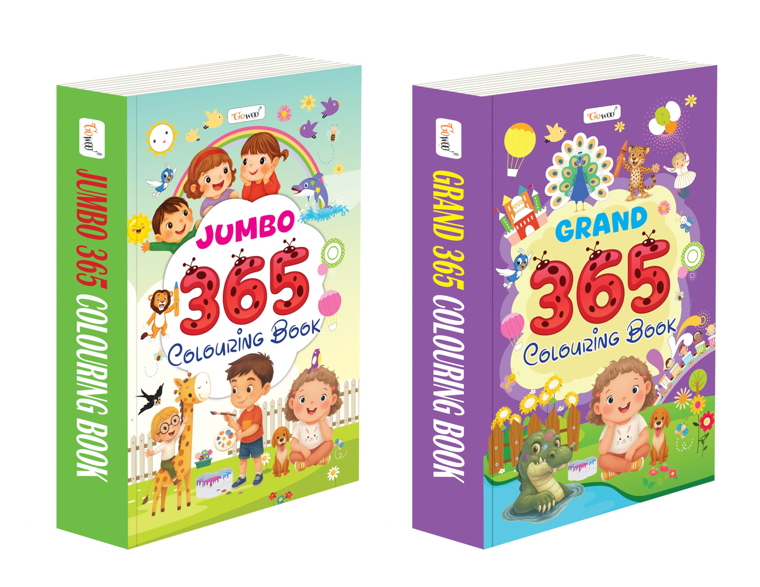 GRAND and JUMBO  365 Colouring Book : Knowledge book for children, Toddler educational book, Preschool colouring workbook, Cre