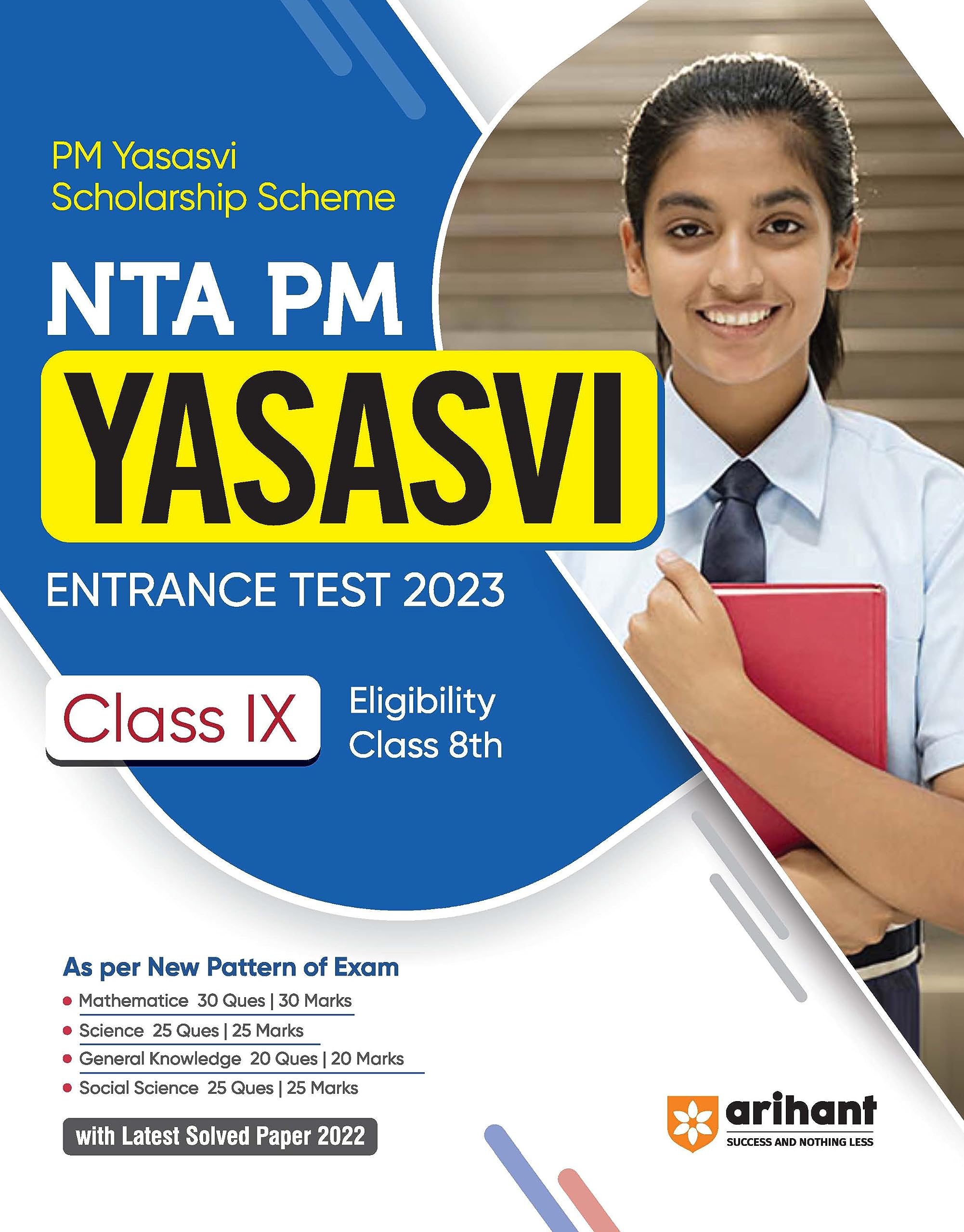 (Old Edition) Arihant NTA PM Yashsavi Yojana Entrance Test 2023 Class 9 Eligibility Class 8
