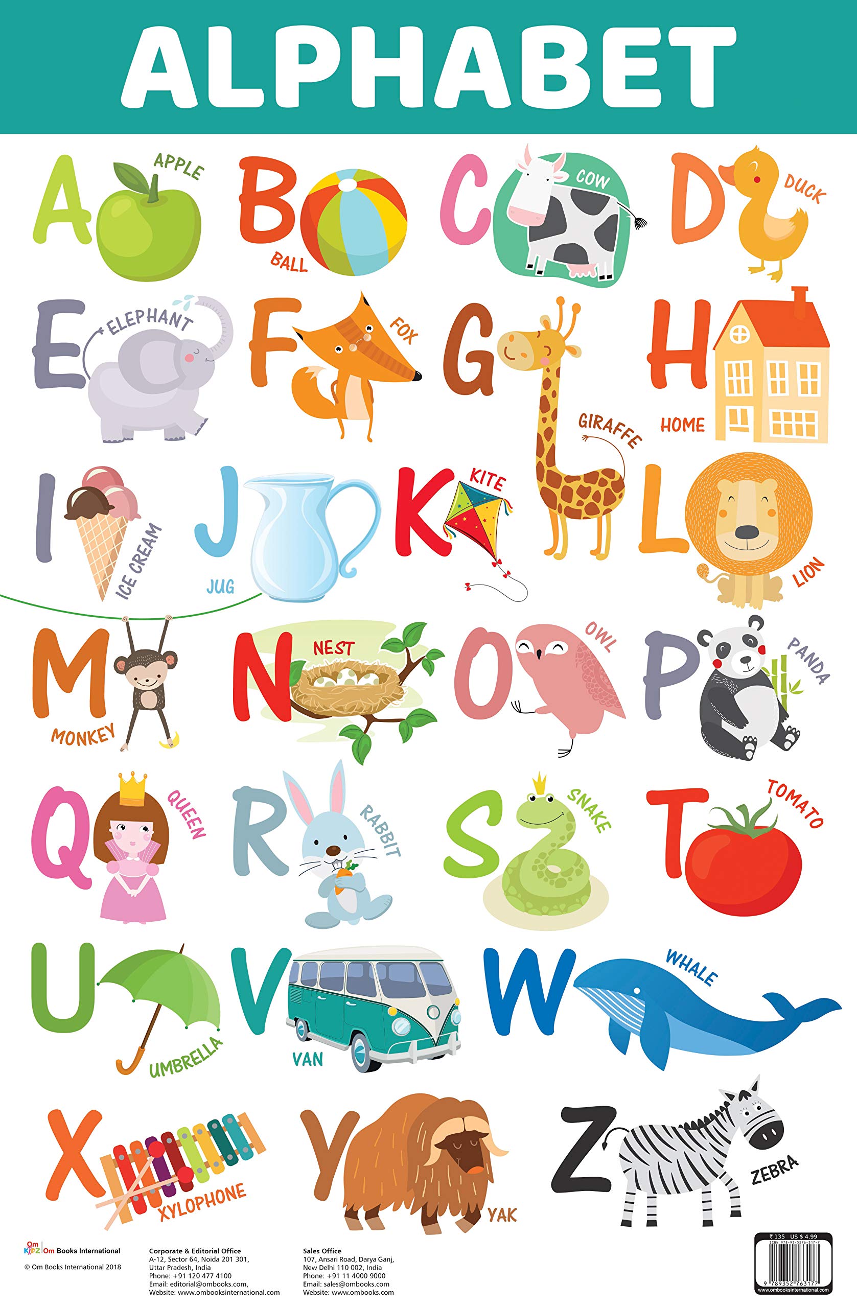 Charts: ALPHABET (Capital Letters) Educational Charts for kids