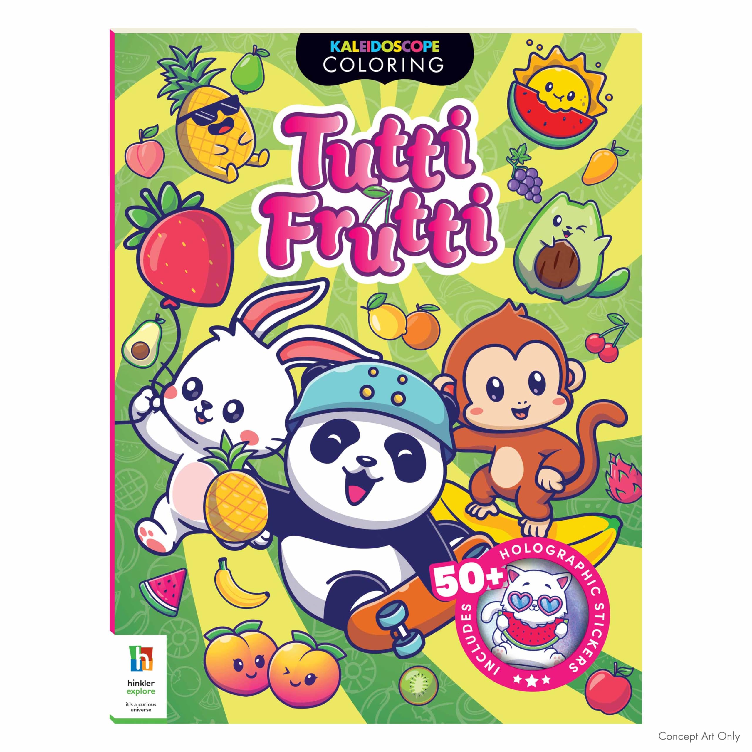 Kaleidoscope Sticker Colouring Tutti Frutti | Colouring Book With Scented Stickers | For 6 To 12 Year Kids (Sweet Treats)