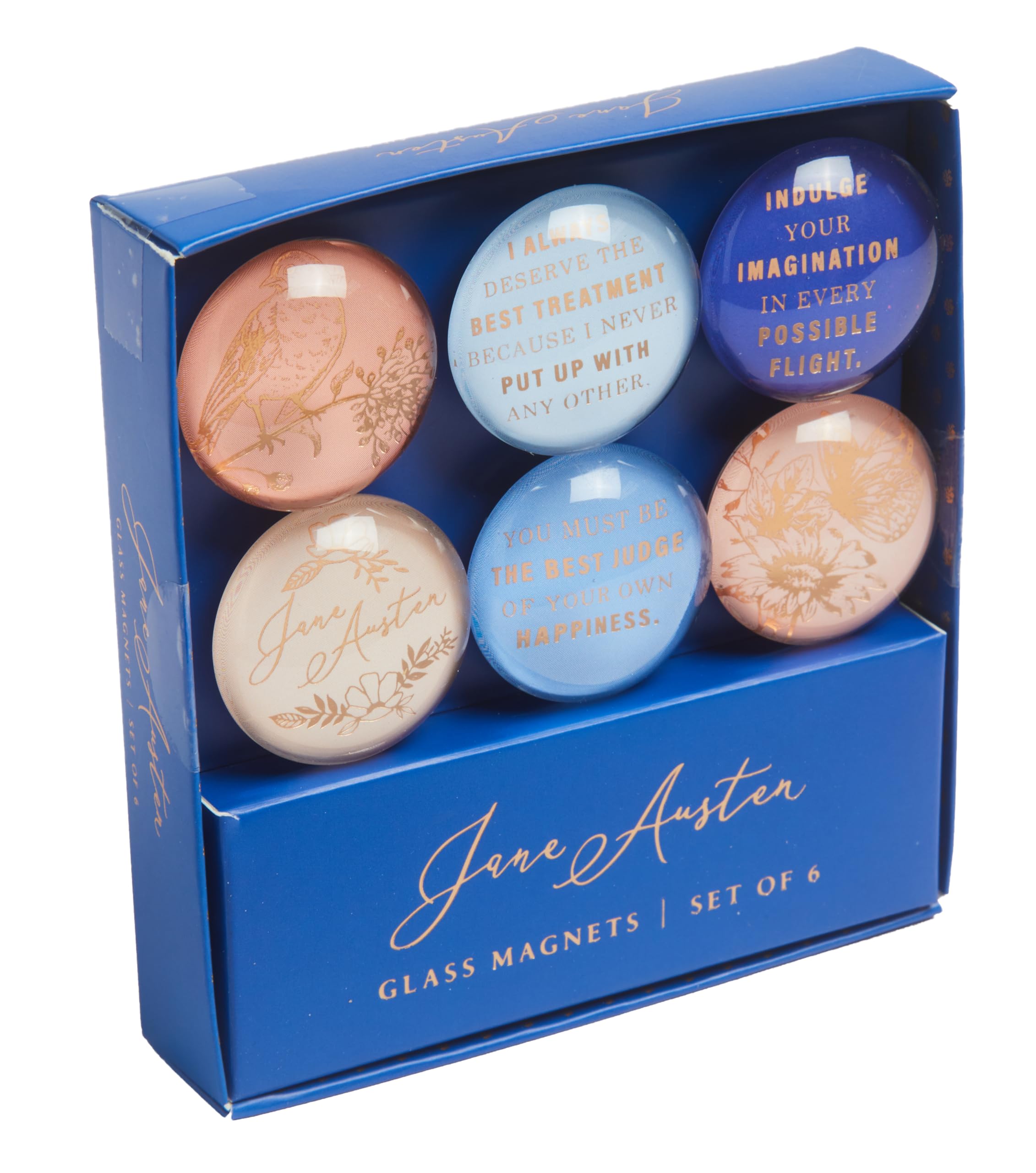 Jane Austen: Glass Magnet Set (Set Of 6)