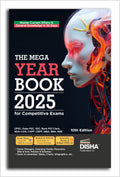 Disha The Mega Yearbook 2025 For Competitive Exams  10Th Edition | General Knowledge, Studies & Current Affairs | Upsc, State P