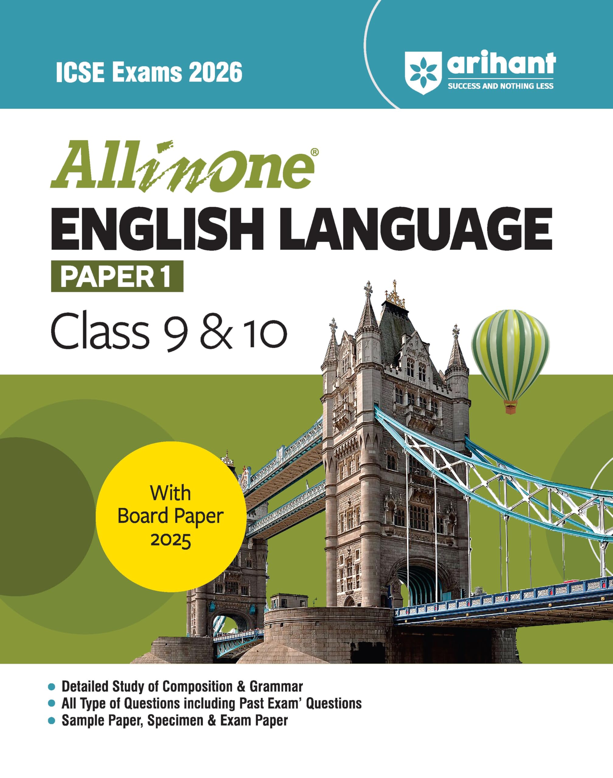 (Old Edition) Arihant All in one English Language Class 9 & 10 for ICSE Exams 2026