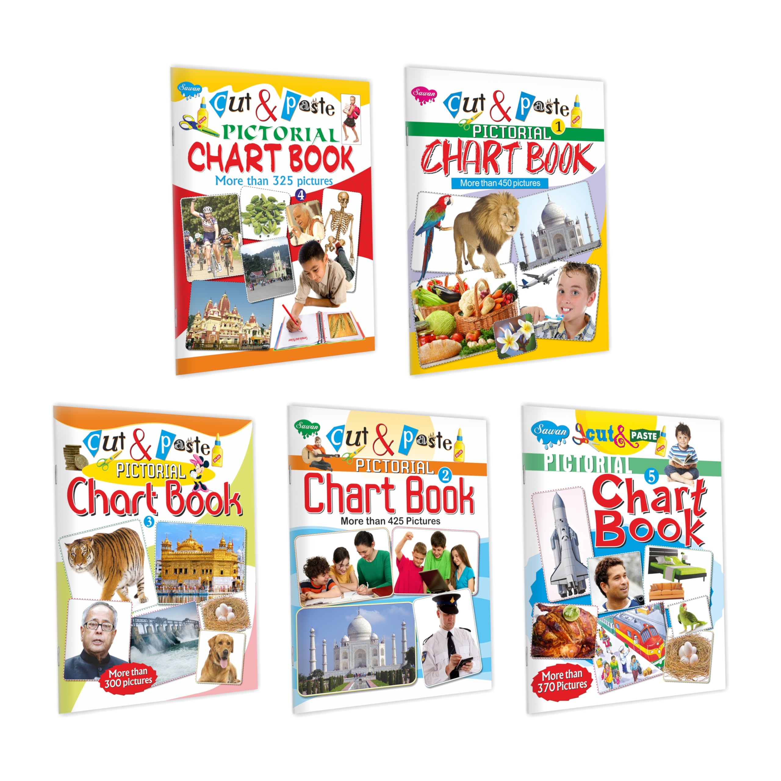Pictorial Chart Books 1 To 5 | Pack Of 5 Books