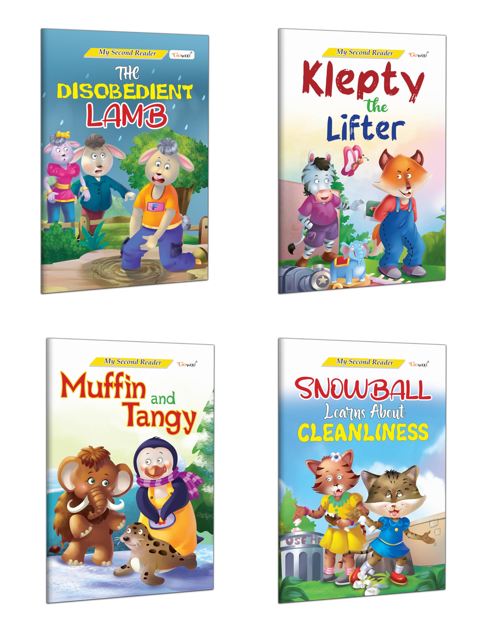 Klepty the Lifter, Muffin and Tangy, Snowball Learns About Cleanliness and The Disobedient Lamb (My Second Reader) books : Kids 