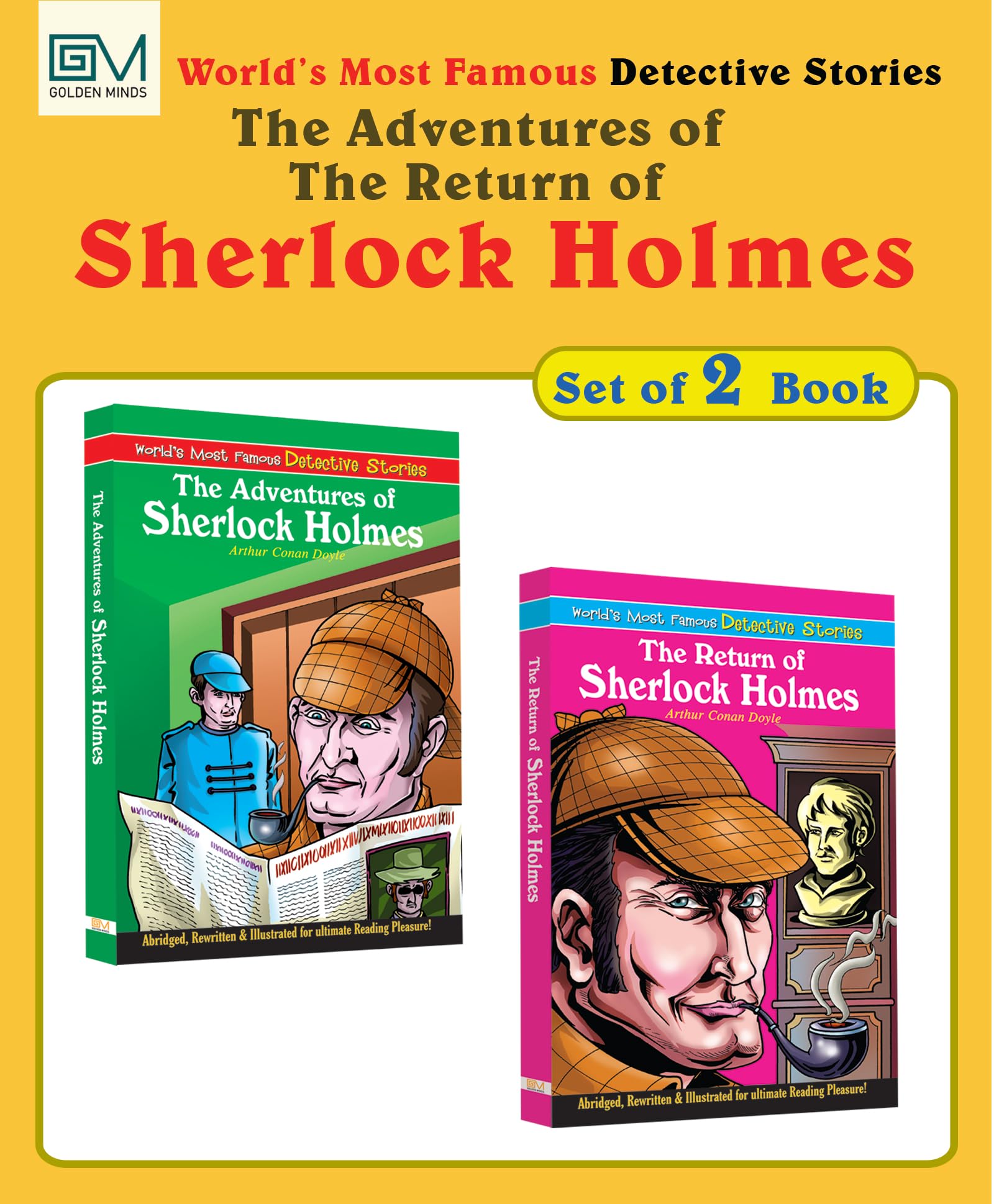 GOLDEN MINDS Worlds Most Famous Detective Stories (Set of 4 Books) for Kids  Classic Mystery Tales, Thrilling Adventures & Cr