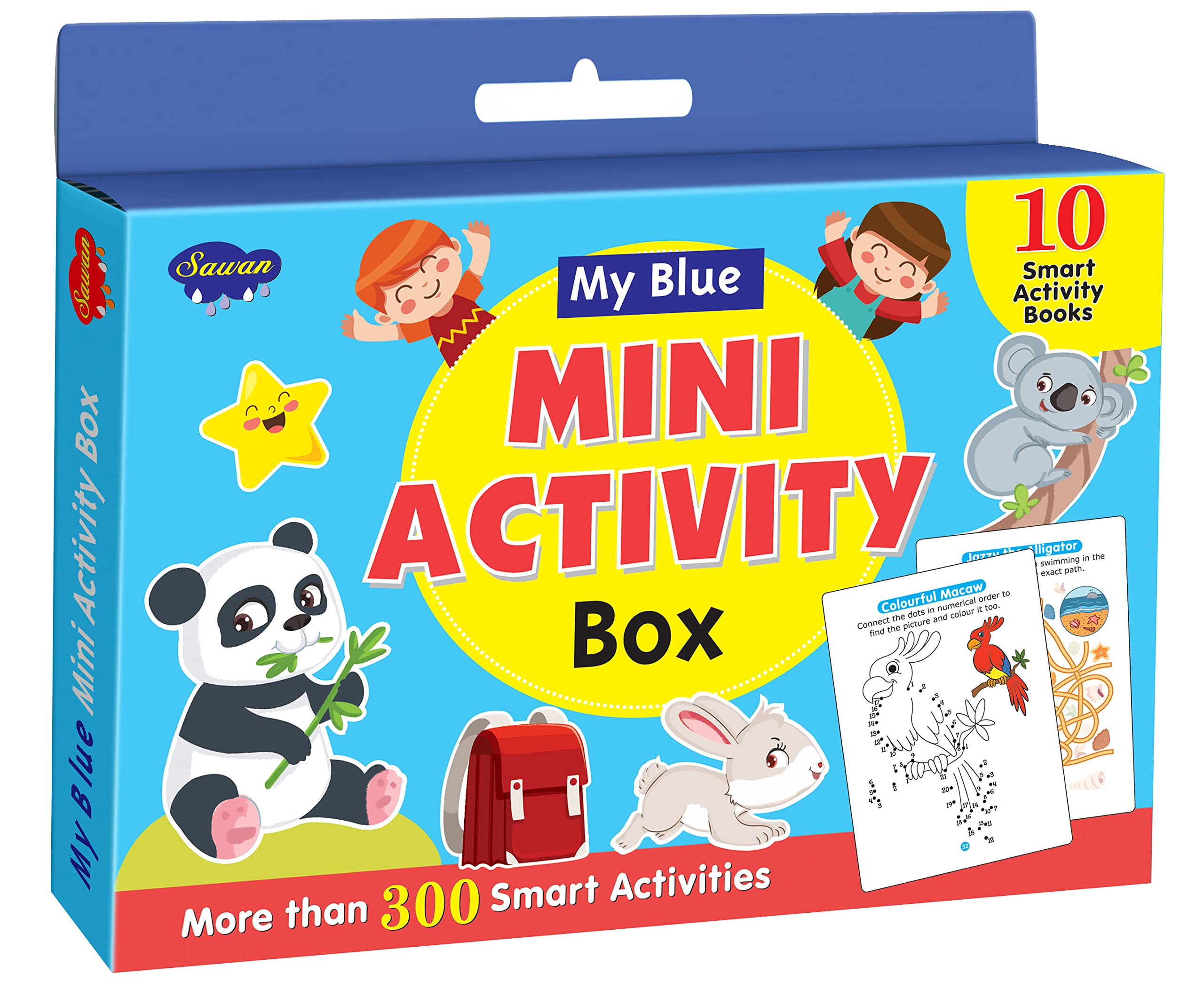 Mini Activity Box | Set Of 10 Smart Activity Books | My Blue Mini Activity Box