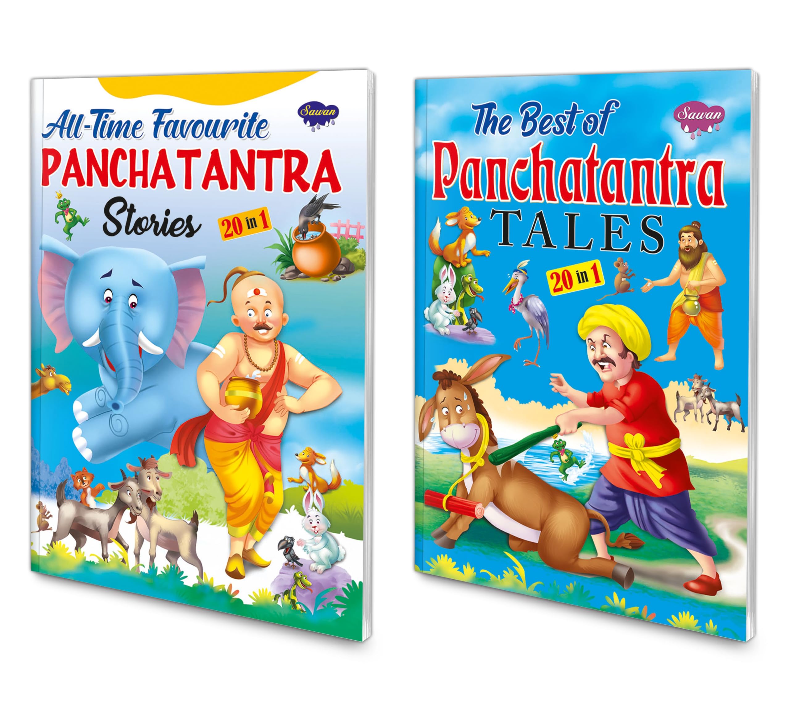 Pack Of 2 Story Books Of Panchatantra Stories (20 In 1 Series) | Intersting Story Books For Childrens In English
