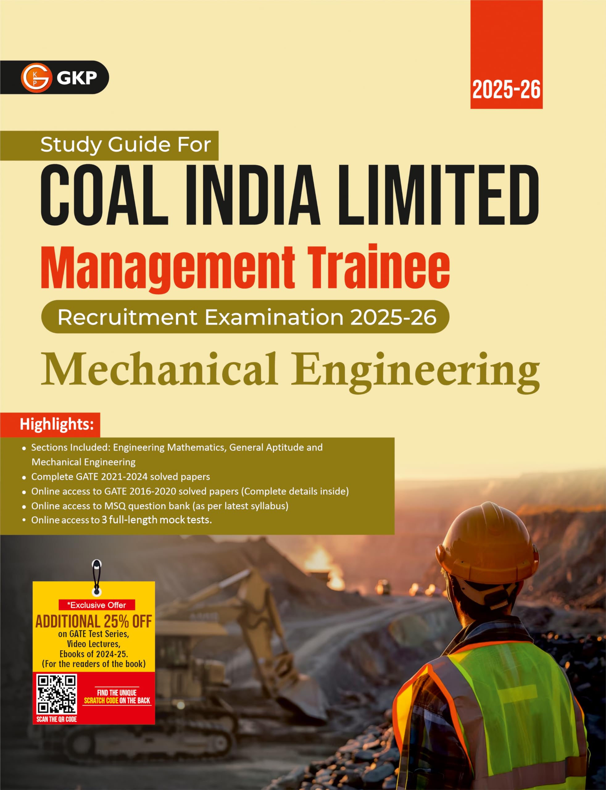 GKP Coal India Ltd. 202526 : Management Trainee  Mechanical Engineering  Guide (Includes CIL 2020 Solved Paper and GATE 2021