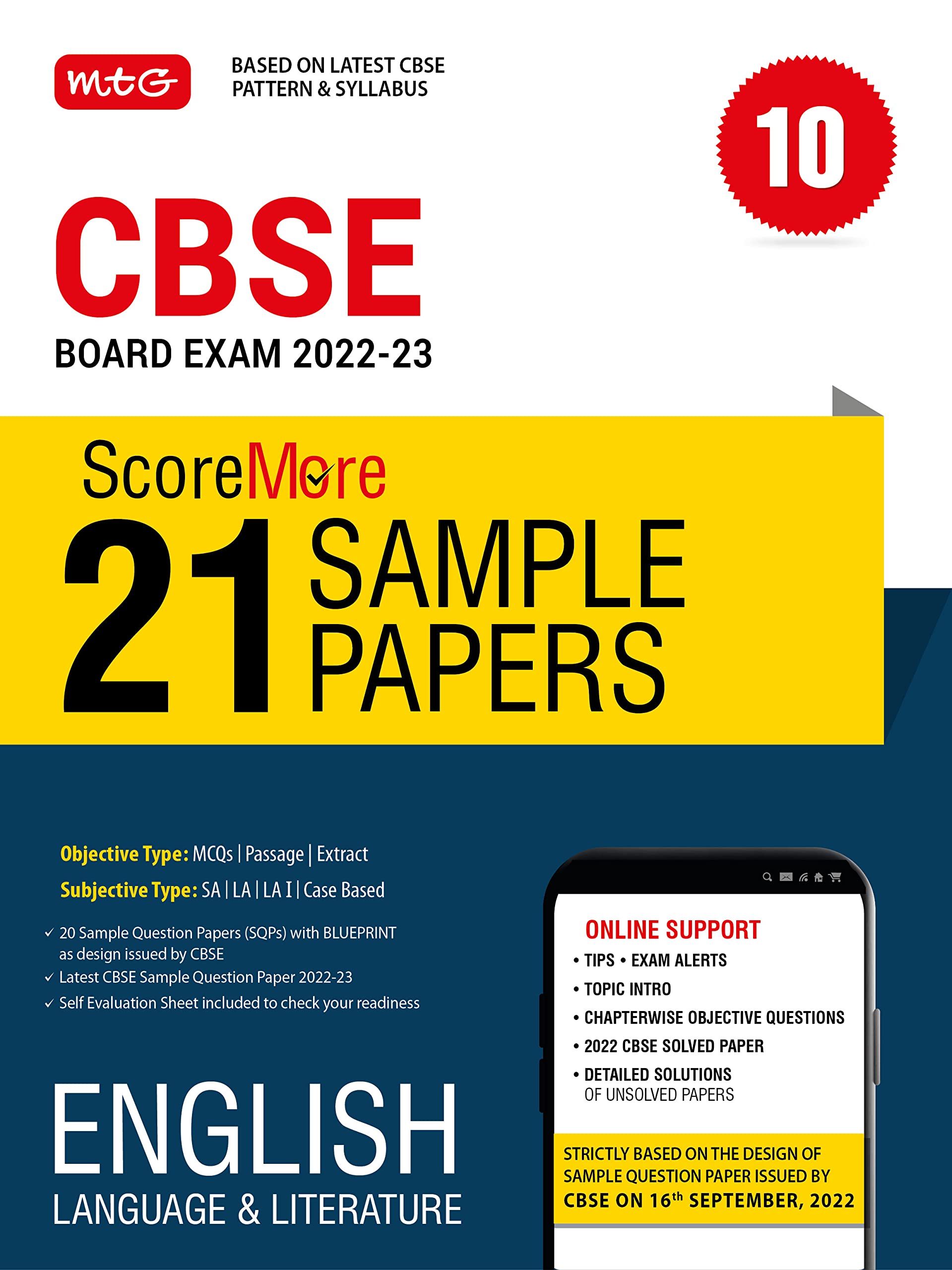 21 Sample Papers Class 10 English Language and Literature Book For 2023 Board Exam