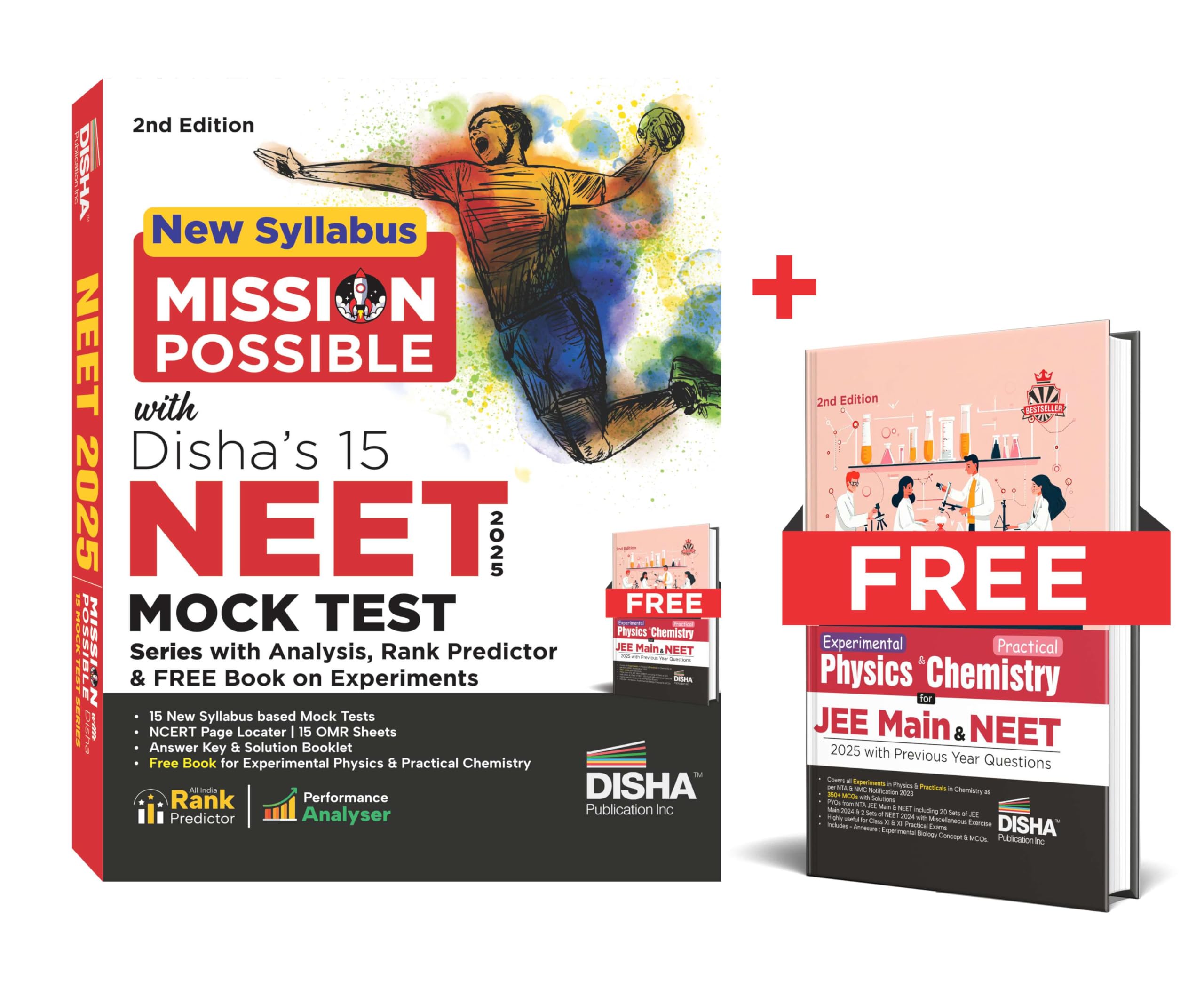 New Syllabus Mission Possible With DishaS 15 Neet 2025 Mock Test Series With Analysis, Rank Predictor & Free Book On Experimen