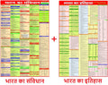 Constitution Of India Chart & History Of India Chart In Hindi | Bharat Ka Samvidhan & Bharat Ka Itihas Chart  Laminated | Size 