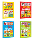 My First 100  Animals, Foods, Numbers & Things that Move : Counting practice combo, preschool learning set, kids educational p